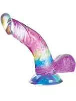 Jellildo Dildo Curved With Balls 19 cm