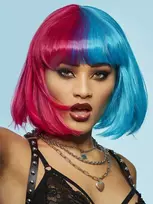 Manic Panic Red & Blue Bob Wig