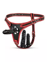 Triple Dildo Strap-On Harness