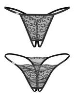 Obsessive Bianca Crotchless Thong 2-pack - L/XL