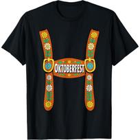Oktoberfest Lederhosen Bavarian Costume Beer Festival Adults T-Shirt S juoda