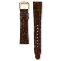 Seiko Watch Replacement Genuine Side Crocodile Cut Lug Width Buckle Width Side Crocodile Dark DA62 [Seiko Watch] Band, Part, Leather, Piece, 17mm, tamsiai ruda spalva