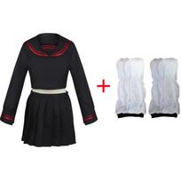 Anime Tokyo Revengers Shiba Yuzuha Sailor mokyklinė uniforma Mergaičių sijono kostiumas Cosplay kostiumas Moterų suknelė Juoda L