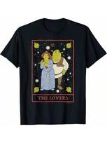 Shreks And Fiona Lovers Tarot Card Standing T-Shirt S juoda