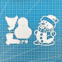 2 vnt./rinkinys Kalėdų Sniego senis Metalo Pjovimo Trafaretai Scrapbooking Trafaretas Pjovimo Formelės Kortelių Reljefavimas Nuotraukų Albumo Šablonas Forma Dekoracija Rankdarbiai dies sidabras
