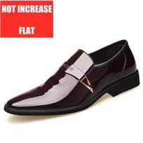 Man 6/8cm Newest Formal Derby Shoes Patent Leather Height Increase Men Dress Shoes Wedding Business Elevator Shoes Bright Upper 38