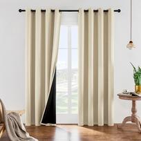 Vienos spalvos užtemdančios užuolaidos Aukšto tikslumo audinio užuolaidos svetainei, miegamajam Privatumui ir šviesos blokavimui Elegantiškos langų apdailos 106cm*160cm smėlis