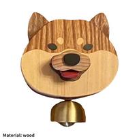 Medinis Shibainu vėjo varpelis Durų skambutis Juokingas vėjo varpelis Namų dekoras Kalėdos Naujųjų Metų dovana