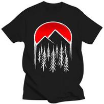 Vintažiniai Twin Peaks Marškinėliai Vyrams Raudonas Pušies Mėnulis Aukštos Kokybės Viršutiniai Marškiniai Trumpomis Rankovėmis Madingi Marškinėliai Apvalia Kaklo Iškirpte Medvilniniai Marškinėliai Dovana#Spalva S juoda