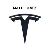 Automobilio lipdukas Tesla Metalinis skirtas Tesla Model 3 Mode Y Automobilio priekinio variklio dangčio logotipo dangtelis Emblema Lipdukas Stilius Automobilio kėbulo galinės bagažinės ženklelis Acc 3 front 1pcs matinė juoda spalva