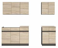 Virtuvės baldų komplektas Junona Line, sonoma ąžuolo sp./wenge, 1.8 m