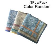 Žakardinė nosinė Vyriška nosinė Visa medvilnė žakardo nosinė Minkštas prakaitą sugeriantis storas kostiumas nosinė Dovanos 3Pcs/Pack