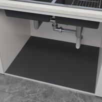 Sugeriantis spintelės įklotas Greitai džiūstantys kriauklės apsaugai Po kriaukle kilimėlis virtuvei, vonios kambariui 50x80cm šviesiai pilka spalva