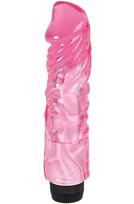 Thick Realistic Vibrating Dildo Pink 22 cm