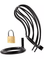 Metal Chastity Cage Grid Black 50 mm