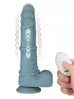 Thrusting & Vibrating Silicone Dildo 27,5 cm