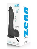 Super Soft Dildo With Heating Black 22 cm