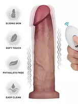 Sliding Skin Pro II Silicone Vibrating Dildo 22,7 cm