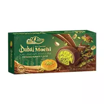 Mochi sausainiai Qlove Deluxe Dubajaus šokolado ir pistacijų kunafa skonio, 45 g