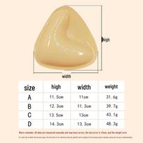 Double-Sided Adhesive Bikini Enhancer Triangle Sponge Inserts with Nipple Covers D Cup