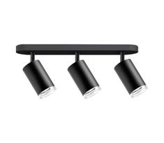 LED RGBW dimeriuojamas vonios kambario įmontuojamas taškinis šviestuvas TURYN 3xGU10/4,8W/230V IP44 juodas