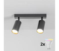 Brilagi - LED RGBW dimeriuojamas taškinis šviestuvas SELE 2xGU10/4,8W/230V juoda/auksinė