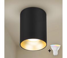 Brilagi - LED RGBW dimeriuojamas taškinis šviestuvas TRINE 1xGU10/4,8W/230V juoda/auksinė