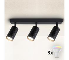 Brilagi - LED RGBW reguliuojamas taškinis šviestuvas SELE DIAMANT 3xGU10/4,8W/230V juoda