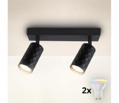 Brilagi - dimeriuojamas LED RGBW taškinis šviestuvas SELE DIAMANT 2xGU10/4,8W/230V juodas