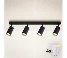 Brilagi - LED RGBW dimeriuojamas taškinis šviestuvas SELE MODERN 4xGU10/4,8W/230V juodas