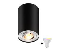 Zuma Line 89201-N - dimeriuojamas LED RGBW taškinis šviestuvas RONDOO 1xGU10/4,8W/230V juodas + nuotolinis valdymas