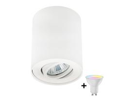 Zuma Line 20038-WH - dimeriuojamas LED RGBW taškinis šviestuvas RONDOO 1xGU10/4,8W/230V balta + su nuotoliniu pulteliu