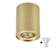 Zuma Line 94354-N - LED RGBW reguliuojamas taškinis šviestuvas RONDOO 1xGU10/4,8W/230V auksinis + su nuotoliniu pultu