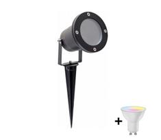 LED RGBW dimeriuojamas lauko šviestuvas BLAKE 1xGU10/4,8W/230V IP65 + nuotolinis valdymas