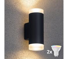 Brilagi - LED RGBW lauko sieninis šviestuvas MATERA 2xGU10/4,8W/230V antracitas IP54