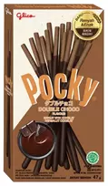 Biskvitines lazdelės POCKY, dvigubo šokolado skonio, 47 g