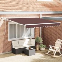 Automatinė ištraukiama markizė su LED ruda 300x250cm