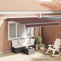 Automatinė ištraukiama markizė su LED ruda 300x250cm