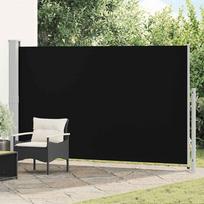 Ištraukiama šoninė kiemo pertvara juodos spalvos 180x300cm