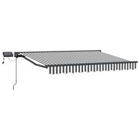 Rankinis markizės rėmas su LED Antracito ir baltos 25 x 2 m