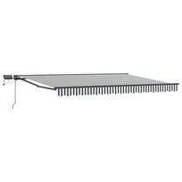 Rankinis markizės rėmas su LED Antracito ir baltos 4 × 35 m