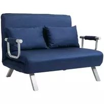 2 vietų sofa-lova su miegamąja funkcija, mėlyna 111 x 80 x 78 cm