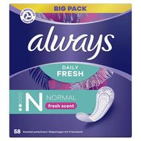 Always Daily Fresh Normal Fresh Scent Įklotas 58ml kelnaitės ir įklotai po gimdymo Moterims