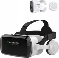 Vr akiniai 3d 360 Shinecon balti su Bluetooth valdikliu