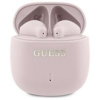 „Guess“ „Bluetooth“ ausinės GUTWSJ14ESGE TWS + pilkai spausdintas klasikinis logotipas rožinės spalvos
