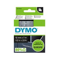 DYMO S0720600 D1 Juostelė 12mm x 7m (skaidri / baltas šifras)