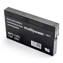 Multipower MP2-12SL NP2-12 12V 2Ah AGM Akumuliatorius nereikalaujantis priežiūros