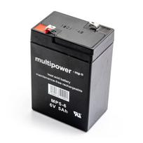 Multipower MP5-6 6V 5Ah AGM Akumuliatorius, nereikalaujantis priežiūros