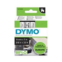 DYMO S0720680 D1 Juostelė 9mm x 7m (balta / juodas šifras)