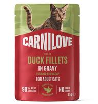 Carnilove Duck Fillets NEW konservai katėms su antiena ir katžole, 24 x 85 g
